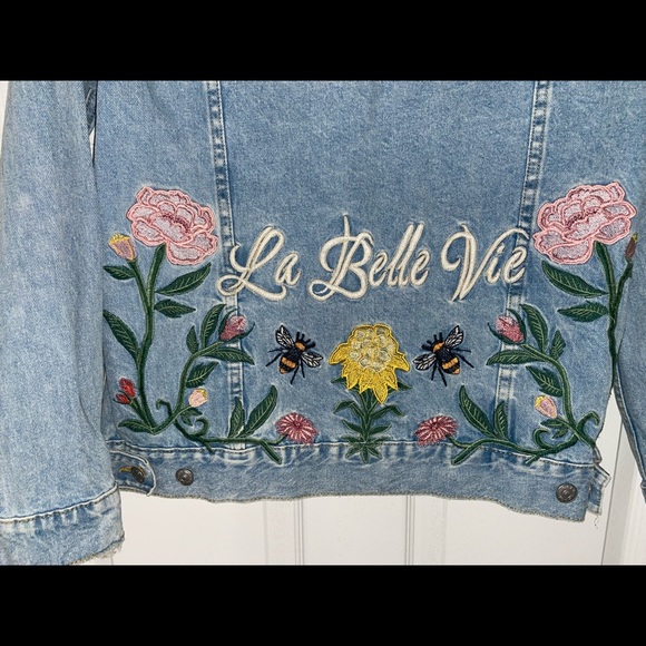 Floral Jean Jacket - Picture 3 of 6